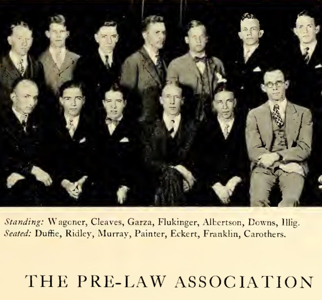 Photo of Pre-Law Society from 1928 Campanile