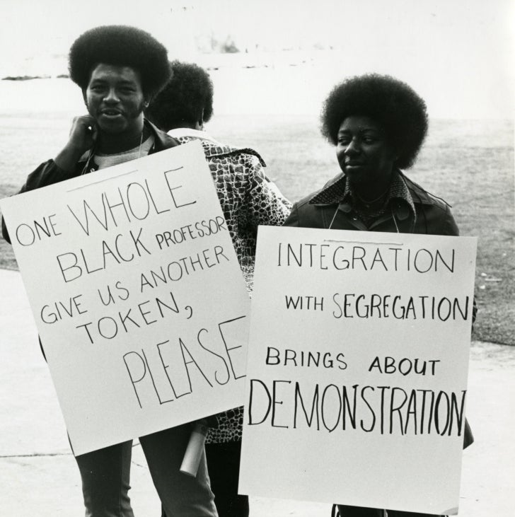 Black Students Protesting at Rice in 1972
